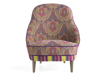 JEFFERSON - Upholstered fabric armchair with armrests by ETRO Home Interiors - view 2